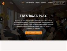 Tablet Screenshot of crosslakeinnandmarina.com
